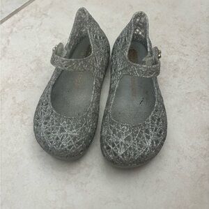 Mini Melissa campana silver Sparkle Toddler Girls 8C